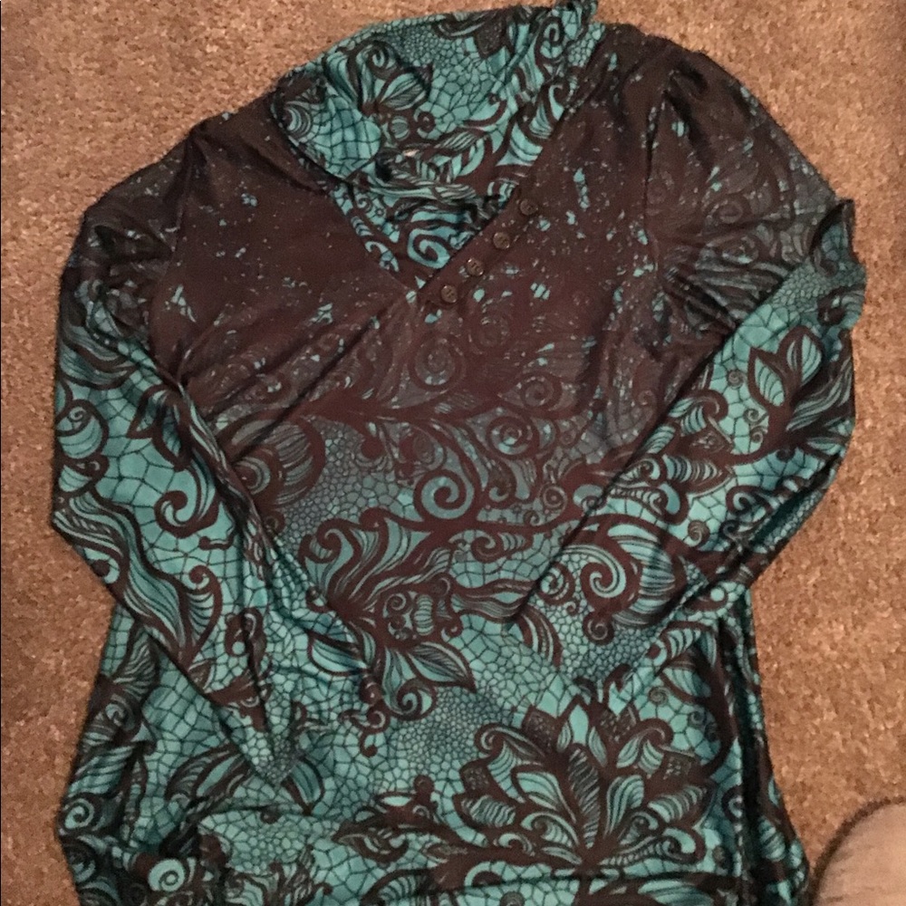 Silky tunic top
